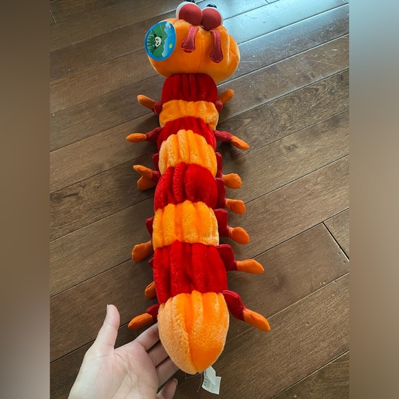 Peek A Boo Toys Caterpillar Plush Orange & Red Centipede Stuffed Animal - Picture 6 of 10